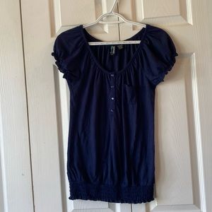 Weavers navy blue top